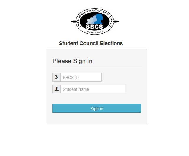 SBCS Student Council Elections Login