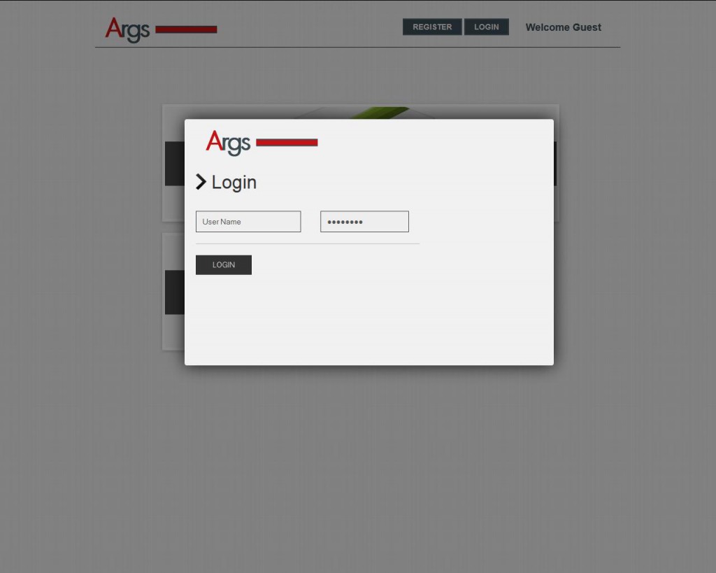 Args login page