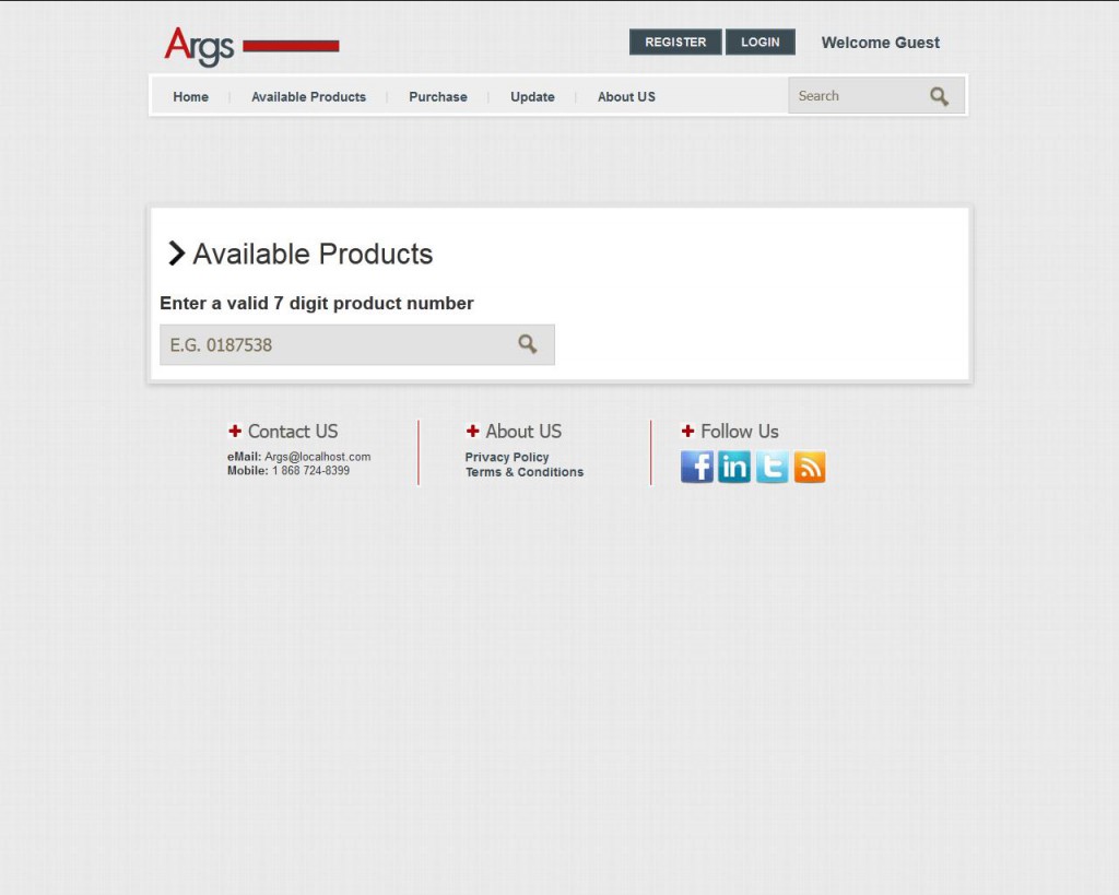 Args search for product