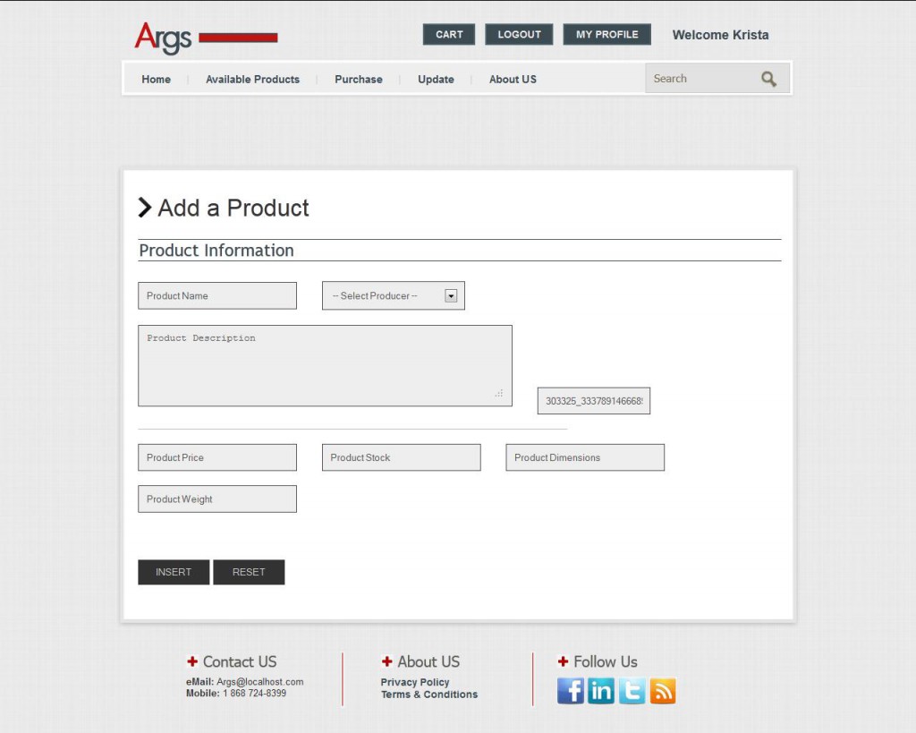 Args add product