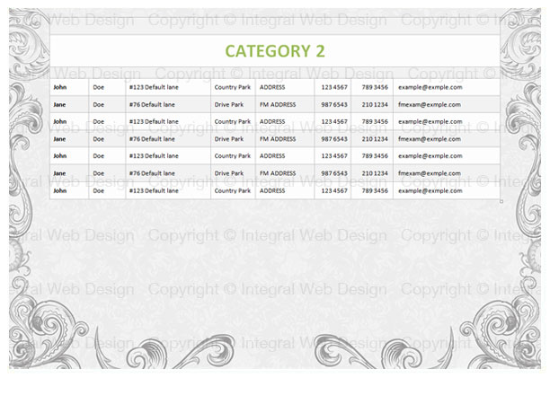 Grace Chapel Directory Last Page (generic information)