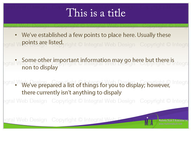PowerPoint Design 2 - Madonna Doyle and Associates