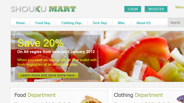 Shouku Mart Home Page