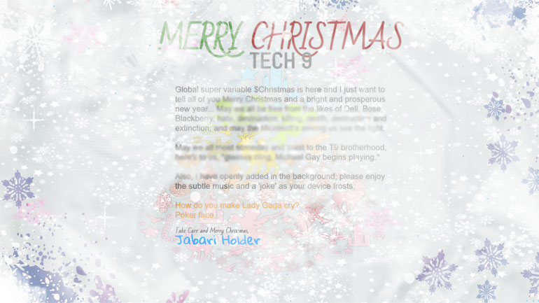 Christmas Card 2011 (Features the Parallax effect)