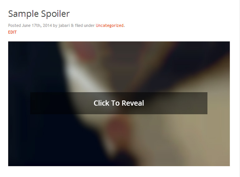 <strong>Social Reveal Plugin</strong>
- Similar to BuzzFeed's click-to-reveal, this plugin was built to blur media and once the overlay is clicked, it's revealed.