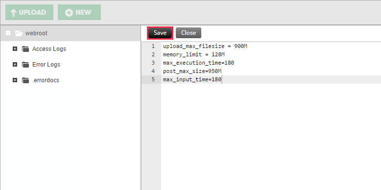 godaddy user ini save