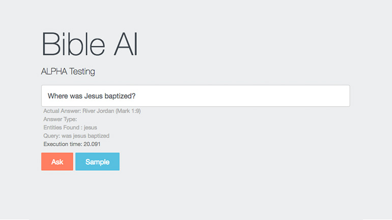 Bible AI Alpha Question