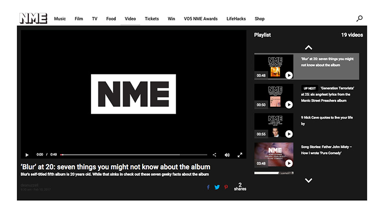 NME video hub