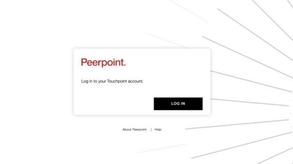 Peerpoint Portal login page