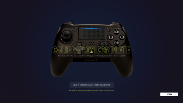 SCUF Gaming - Calibration complete